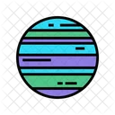 Neptune Planet Color Icon