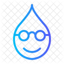 Nerd Emoji Smileys Expression Emoticon Mineral Water Drop Blood Icon
