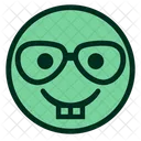 Grun Smiley Streber Symbol