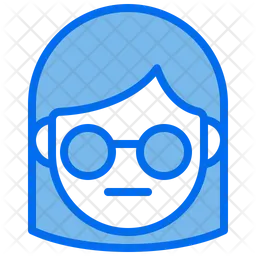 Nerd Girl Emoji Icon