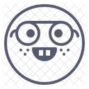 Nerd Eyeglasses Face With Eyeglasses Icon