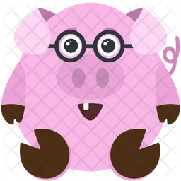 Nerd Pig  Icon