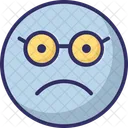 Nerdy Glasses Face Emoticon Icon
