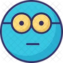 Nerdy Glasses Face Emoticon Emotion Icon