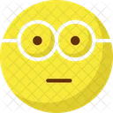 Nerdy Glasses Face Emoticon Emotion Icon