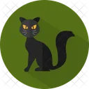 Nero Gatto Animale Icon