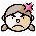 Garota Cara Com Raiva Icon