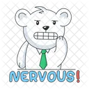 Nervous Bear Nervous Feeling Cute Bear Icon