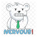 Nervous Bear Nervous Feeling Cute Bear Icône