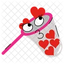 Net catching heart  Icon