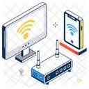 Compartilhamento De Rede Internet Conexao Icon