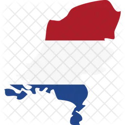 Netherlands  flag map  Icon