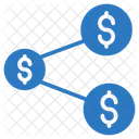 Network Sharing Dollar Icon