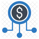 Network Dollar Connection Icon
