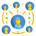 Network Teamwork Connection Icon