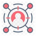 Network Connected Target Audiens Icon