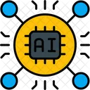 Network Artificial Intelligence Chip Icon