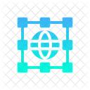 Network Seo And Web Earth Grid Icon