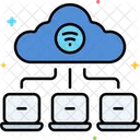 Network Communication Cloud Data Storage Cloud Computing Icon