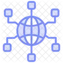 Network Connections Duotone Line Icon Icon