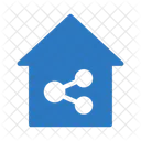 Connection Network House Icon