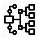 Network Diagram Connectivity Data Flow Icon