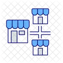 Network Franchise Business Stores Icon