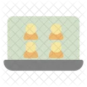 Flat Working From Home Technology Icon