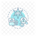 Network Monitoring Connection Control Cyber Security Icon