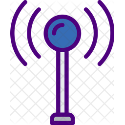 Network Pole Icon - Download in Colored Outline Style