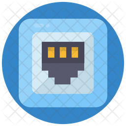 Network port Icon - Download in Flat Style