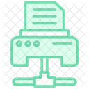 Network Printer Duotone Line Icon Icon