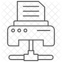Network Printer Thinline Icon Icon