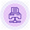 Network Printer Line Icon Icon