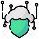Network Protection Storage Cloud Icon
