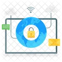 Network Protection Cybersecurity Cloud Protection Icône