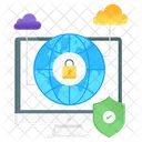 Network Protection Cybersecurity Cloud Protection Icône