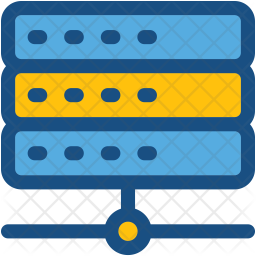Network Server Icon - Download in Colored Outline Style