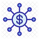 Business Networking Dollar Icon
