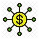 Business Networking Dollar Icon
