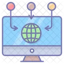 Information Flow Networking Business Icon