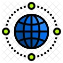 Networking Earth World Icon