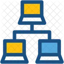 Networking Laptops Connected Icon