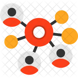 Networking circle of people  Icon