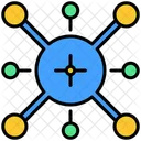 Netzwerk Atom Assoziieren Symbol