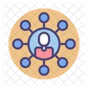 Netzwerk Personennetzwerk KI Netzwerk Symbol