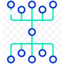 Netzwerk Verbindung Hierarchie Symbol