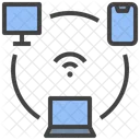 Netzwerk Synchronisierung Plattform Symbol