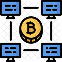 Pool Netzwerk Bitcoin Symbol