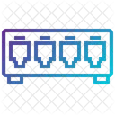 Netzwerk Hub LAN Anschluss Ethernet Hub Symbol